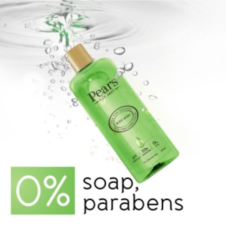 Pears Pure & Gentle Body Wash with Lemon Flower Extract - Nourishing Gel Cleanser -Crafted with Natural Oils - 10x More Moisturiser* - Beauty Bath for Moisturising Care - 250ml (3 Pack)