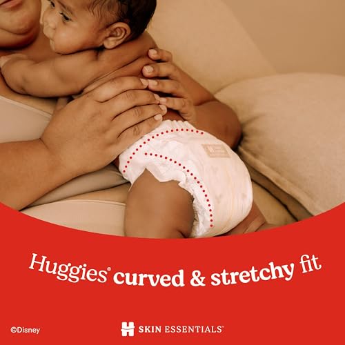 Huggies Size 2 Diapers, Skin Essentials Baby Diapers, Size 2 (12-18 lbs), 192 Count (3 Packs of 64), Packaging May Vary