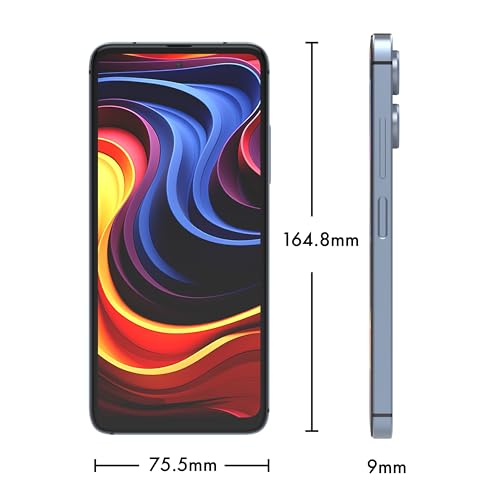 NUU N20 Basic Cell Phone, Wide-Angle Camera, 6GB + (6GB Extended RAM), 128GB Storage, 6.6" 90Hz HD+ Display, Dual SIM 4G, Octa-Core, Android 15, Unlocked,1 Year US Warranty (Blue)