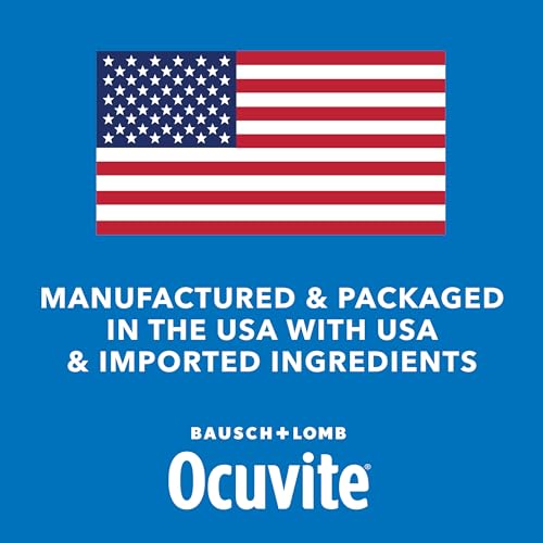 Ocuvite 50+ Eye Vitamin & Mineral Supplement, Multivitamin for Vision & Ocular Health with Omega-3, Zinc, Vitamins C & E, Lutein & Zeaxanthin, Zinc Supplements for Women and Men, 50 Softgels