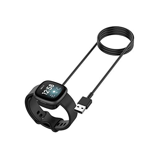 for Versa 4 Charger Versa 3 Charging Cable Wall Plug Charger Compatible with Fitbit Versa 4 /Versa 3 / Sense 2/ Sense Smart Watch Charging Cord