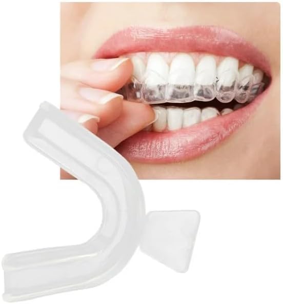 4Pcs Transparent Mouth Guard Silicone Grinding Guard Teeth Whitening Tray Sleeping Gum Shield for Sports Bruxism Bite Guard Easy to Use,Teeth Grinding Guards, Health and Household, Oral Pain Relief