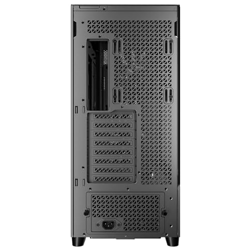 Antec Flux Pro, 6 x PWM Fans Included, High-Airflow Front Panel with Walnut Wood, iShift PSU 90° Mount, USB3.0 x 2, Type-C, 420mm Radiator Support, Temp. Display, Full-Tower E-ATX PC Case