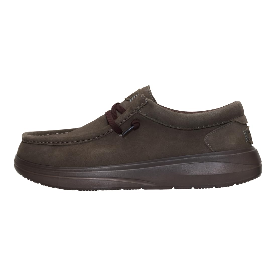 HEYDUDE Wally COMF Suede Major Brown/Mole Brown Size 11, Men’s Shoes, Slip-on Loafers, Comfortable & Light-Weight