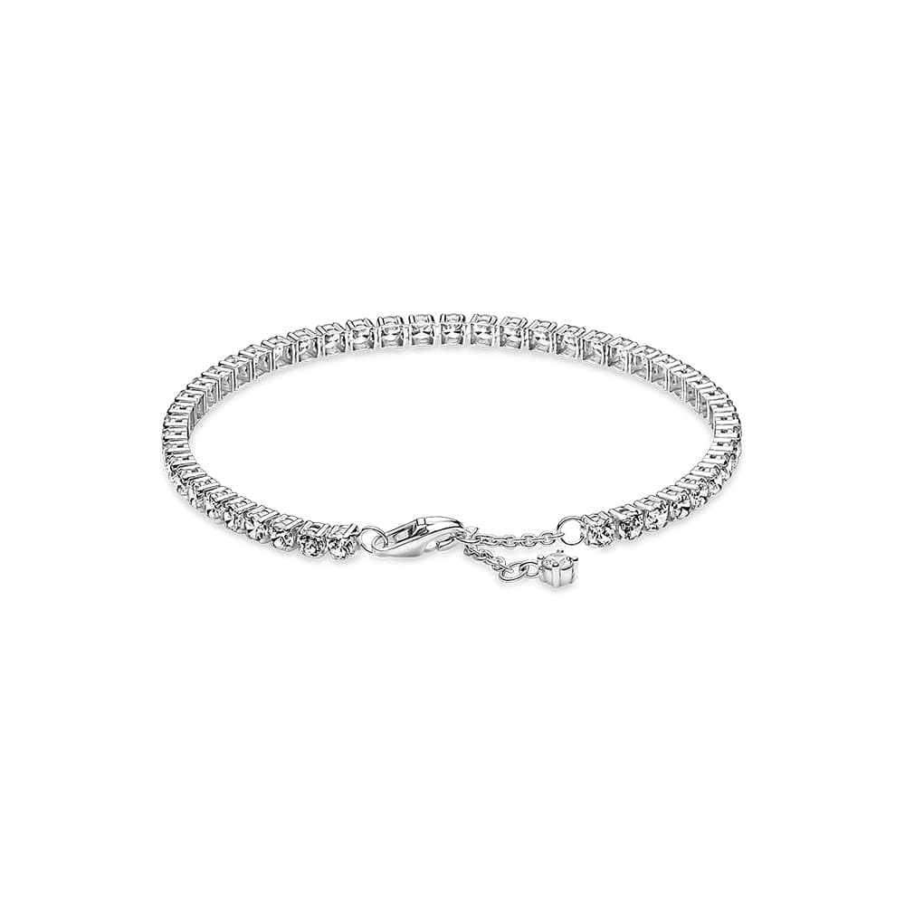 PANDORA Sparkling Tennis Bracelet - Sterling Silver & Cubic Zirconia Bracelet for Women Timeless Collection - Gift for Her - 20 cm, No Gift Box