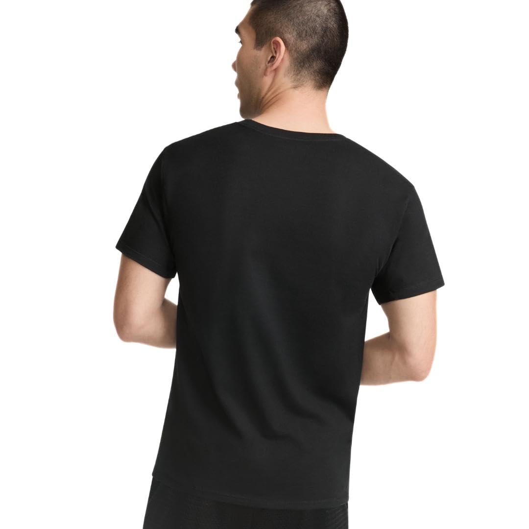 Champion Mens T-Shirt, Cotton Midweight Crewneck Tee,t-Shirt for Men(reg. Or Big & Tall), Black Script, 4X-Large Big US