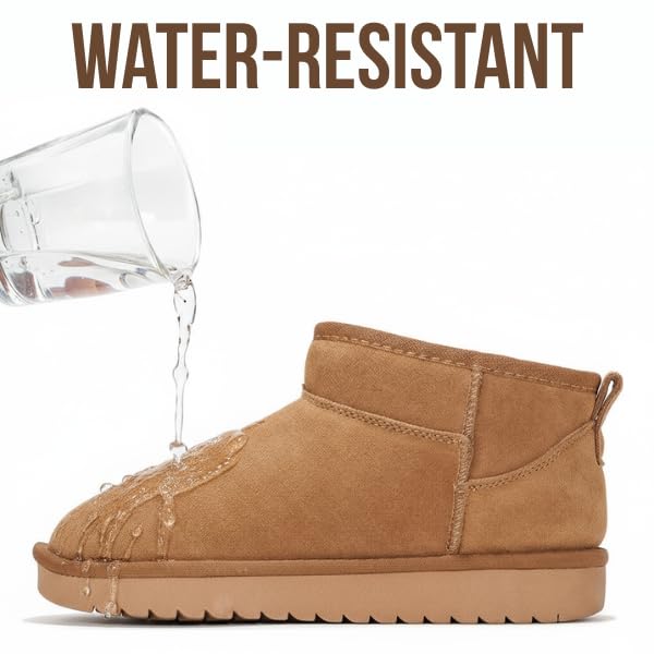 Project Cloud 100% Genuine Leather Ankle Boots for Women - Water Resistant with Memory Foam Insole Winter Boots for Women - Trending Shoes & Comfortable Women's Ankle Boots (Hippy, Chestnut, 8)
