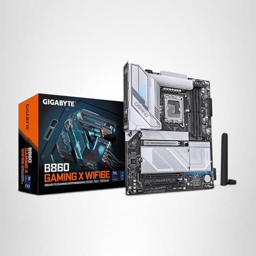 GIGABYTE B860 Gaming X WIFI6E Intel Core Ultra (Series 2) LGA 1851 Motherboard, ATX, DDR5, 3X M.2, PCIe 5.0, USB-C, WIFI6E, 2.5GbE LAN, EZ-Latch