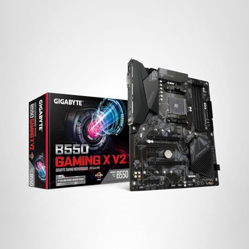 GIGABYTE B550 Gaming X V2 AMD AM4 ATX Motherboard, Supports Ryzen 5000/4000/3000 Series Processors, DDR4, 10+3 Power Phase, 2X M.2, PCIe 4.0, Front USB-C, GbE LAN, Q-Flash Plus, RGB Fusion