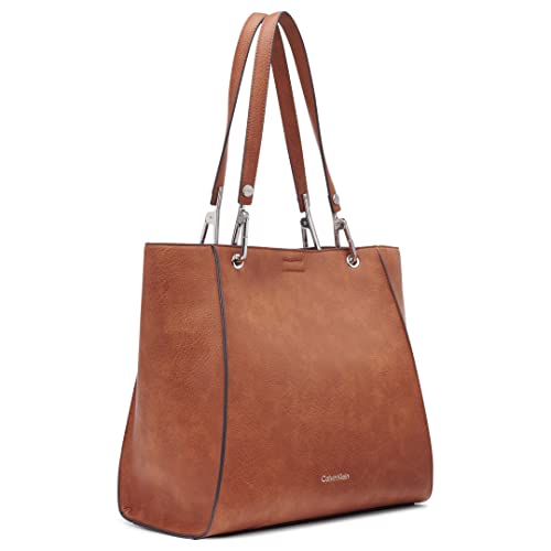 Calvin Klein Reyna North/South Tote, Caramel Combo