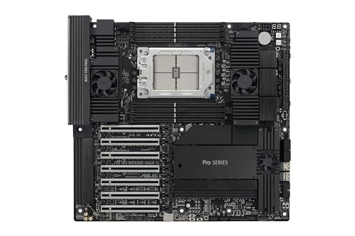 ASUS Pro WS WRX90E-SAGE SE EEB Workstation Motherboard, AMD Ryzen™ Threadripper™ PRO 7000 WX-Series, ECC R-DIMM DDR5, 32 Power-Stage,7xPCIe 5.0x16, PCIe 5.0 M.2, 10Gb & 2.5Gb LAN, Multi-GPU Support