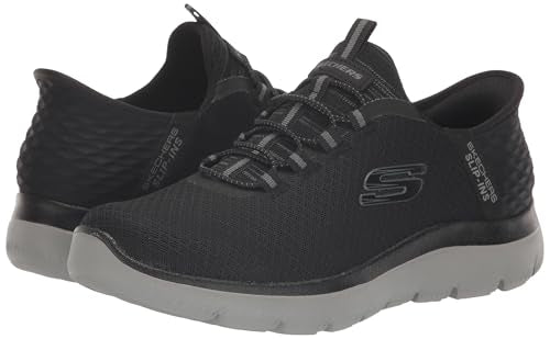 Skechers Men's Summits High Range Hands Free Slip-in Sneaker, Black/Charcoal, 11.5