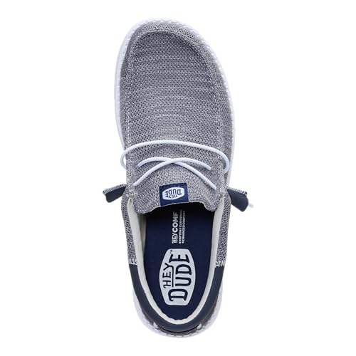 HEYDUDE Men's Wally Funk Craft Mesh Slip On Shoe, Grey Size 11 | Lightweight Casual Loafer