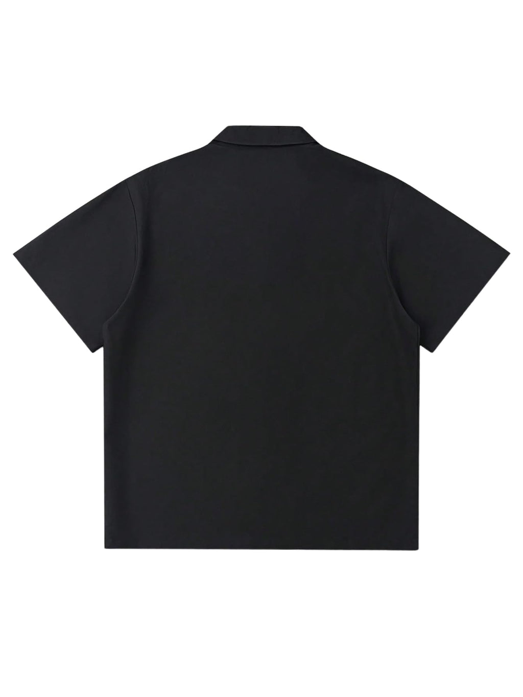 GORGLITTER Men's Striped Button Down Up Cropped T Shirt Short Sleeve Letter Summer Vacation Shirts Boxy Tees Streetwear Black Small
