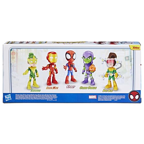Spidey and his Amazing Friends Hasbro Marvel, Friends & Foes Pack, 5 Action Figures, 4-Inch, Preschool Super Hero Toys for Kids Ages 3 and Up (Amazon Exclusive)
