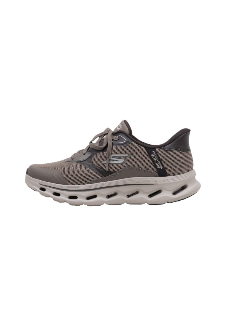 Skechers Men's Hands Free Slip-ins Go Walk Glide-Step 2.0 - Zac Sneaker, Dark Taupe, 9