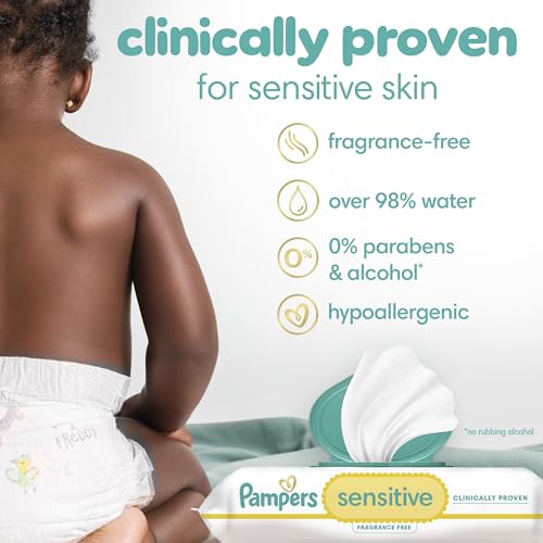 Pampers Swaddlers Disposable Baby Diapers Size 1, 198 Count with Sensitive Water Based Baby Wipes 4X Pop-Top Packs (336 Count)