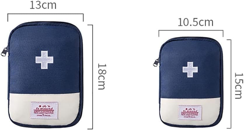 4 Pcs Travel First Aid Pouch, Empty Mini First Aid Pouch, Portable Outdoor First Aid Medical Rescue Bag Multi-Function Emergency Medicine Storage Organizer Bag Health and Household Supplies (Small)