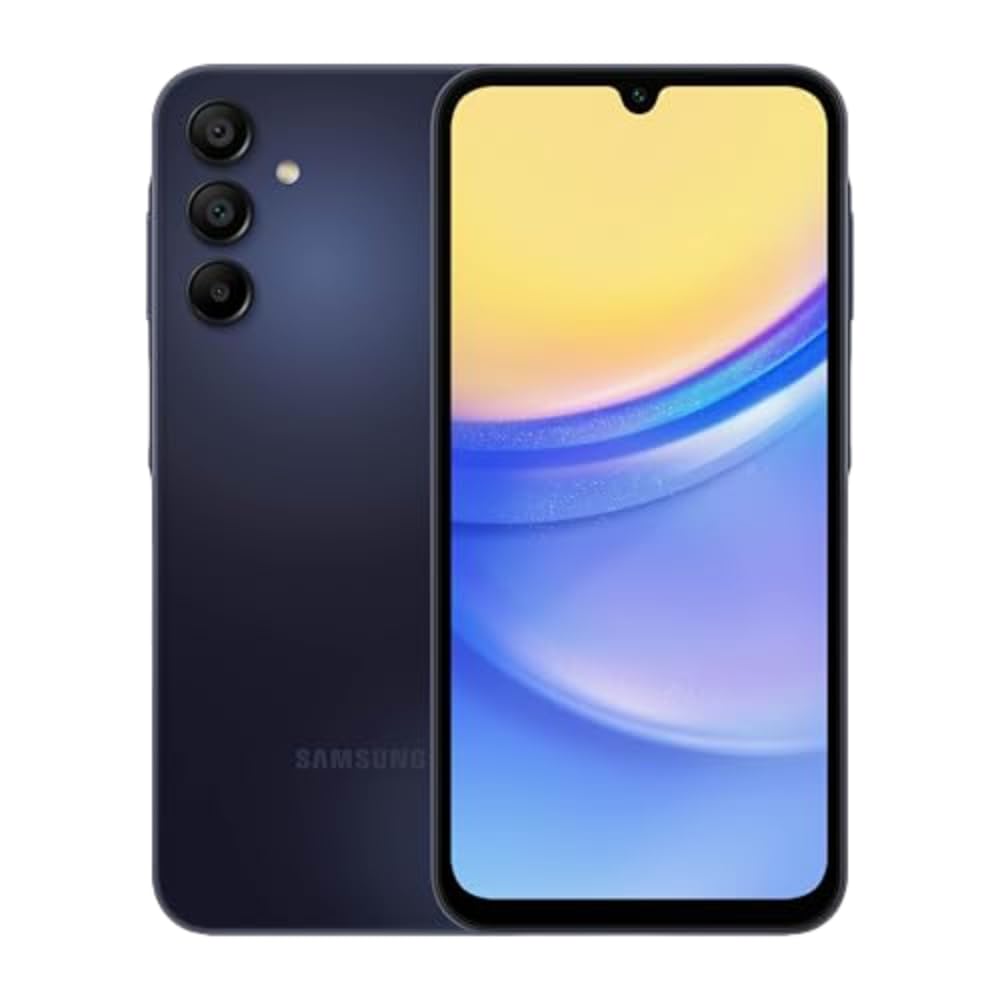 SAMSUNG Galaxy A15 5G A Series Cell Phone, 128GB Unlocked Android Smartphone, AMOLED Display, Expandable Storage, Knox Security, Super Fast Charging, Hi-Res Camera, US Version, 2024, Blue Black