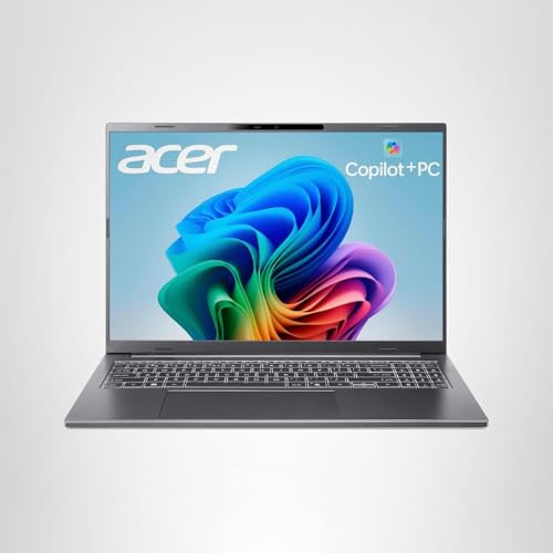 acer Aspire 16 AI Copilot+ PC | 16" WUXGA 120Hz Multi-Touch Display | Snapdragon X X1-26-100 | NPU: 45 Tops - GPU: Up to 1.7 TFLOPs | 16GB LPDDR5X | 512GB PCIe Gen 4 SSD | Wi-Fi 7 | A16-11MT-X669
