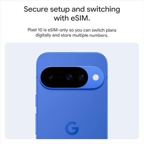 Google Pixel 10 - Unlocked Android Smartphone - Gemini AI Assistant - Advanced Triple Rear Camera, Fast-Charging 24+ Hour Battery, and 6.3" Actua Display - Obsidian - 256 GB (2025 Model)