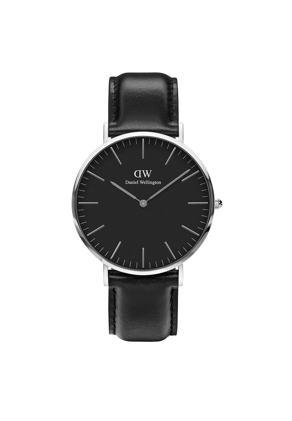 Daniel Wellington Classic Sheffield 36mm Unisex Watch, Japanese Quartz Movement Classic Leather Silver Watches for Men and Women