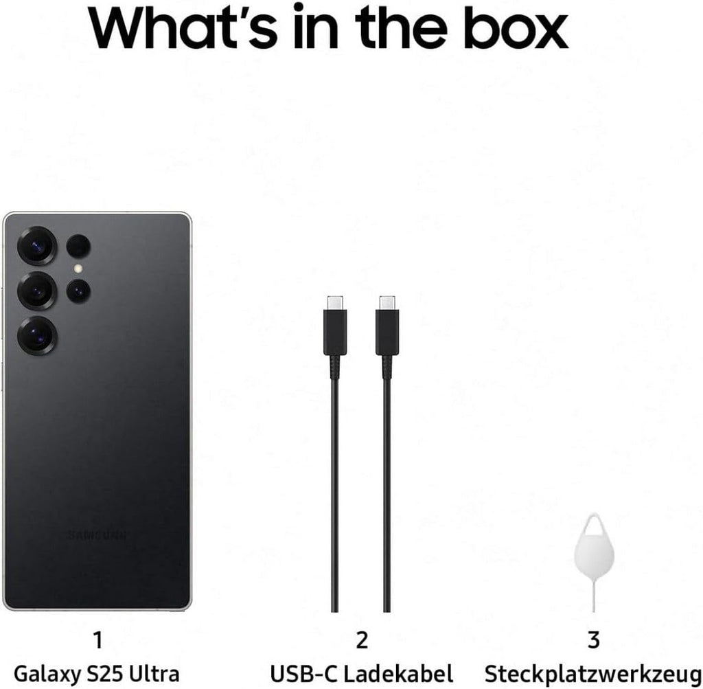Samsung Galaxy S25 Ultra 5G 2025 (International Version) | GSM Unlocked (T-Mobile) | 1TB Storage + 12GB RAM SM-S938B Qualcomm Snapdragon 8 Elite Android 15 Smartphone (Titanium Black)