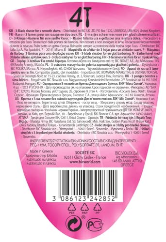 Bic Miss Soleil Disposable Women's Razors, 4 Count, Pack of 4