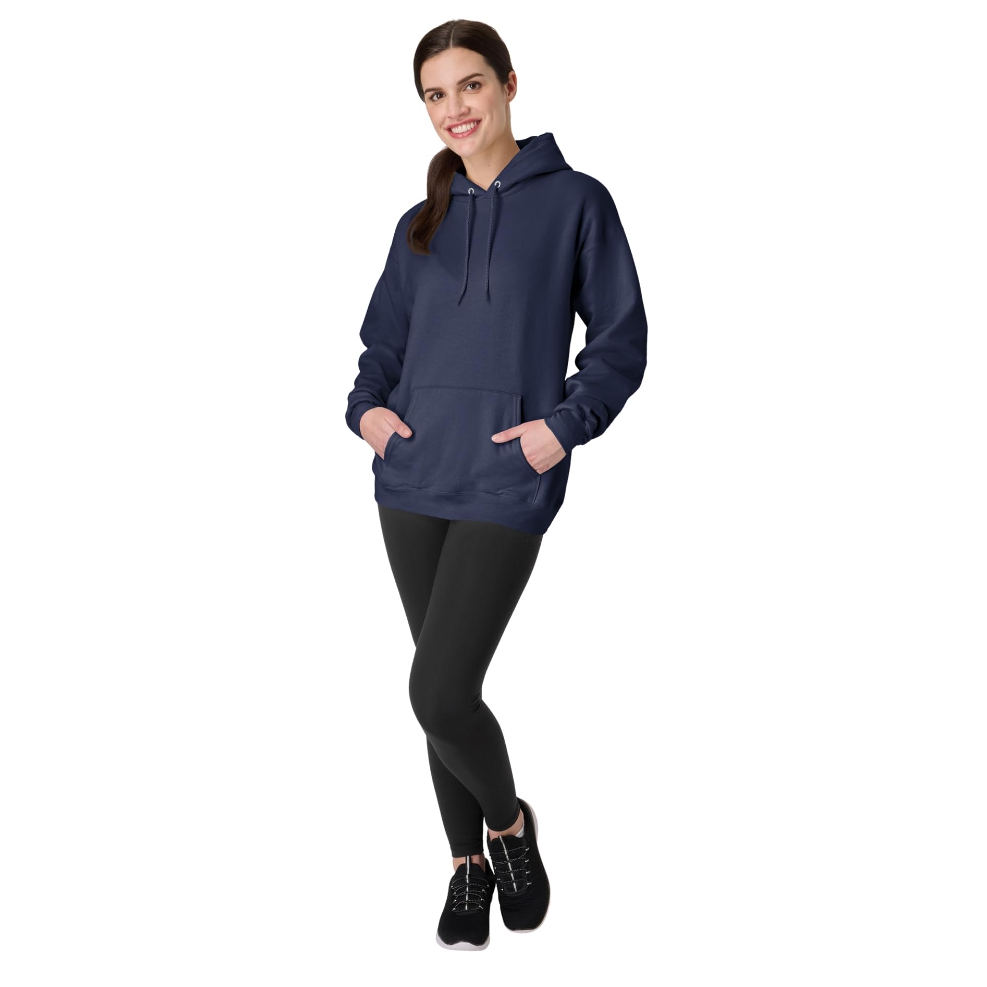 Hanes mens Pullover Ecosmart Hooded athletic sweatshirts, Navy, X-Large US