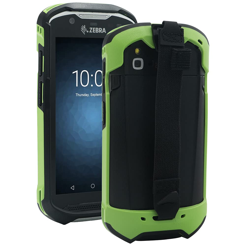 IYOUBOL Protective Cover Bumper Case Rugged Boot with Hand Strap for Zebra TC51 TC510K TC52 TC56 TC57 TC57X TC52X TC5X (Green)