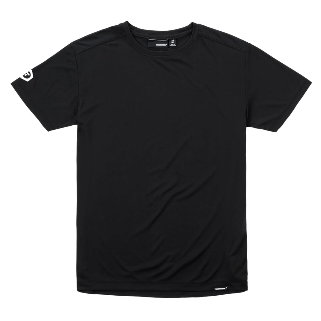 TRUEWERK B1 Sun Short Sleeve Tee for Men, Sun Protection Shirts, Moisture Wicking, UPF +50 Thermo Regulating Shirt, Black, XL