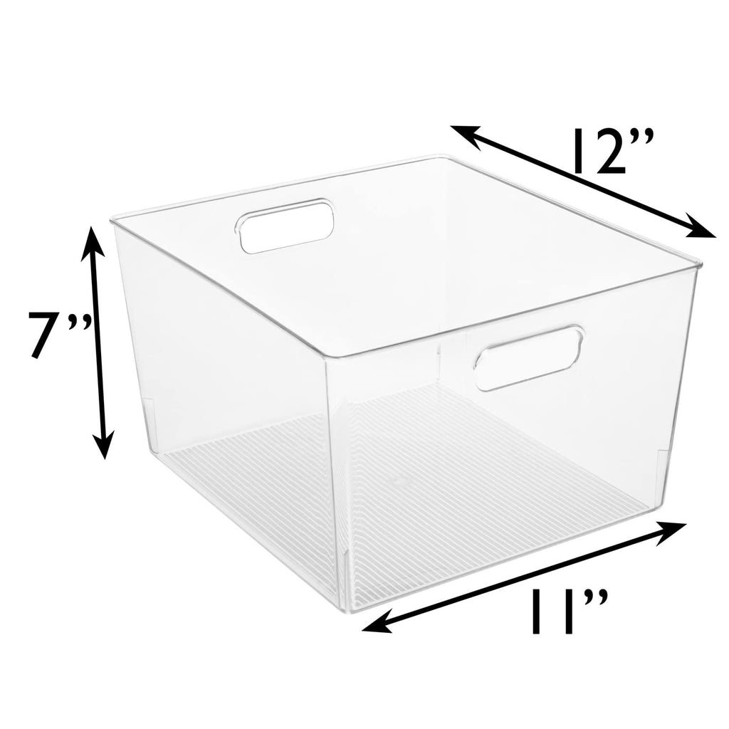 ClearSpace Clear Plastic Storage Bins – XL 8 Pack Perfect Kitchen or Pantry Organization Fridge Organizer and Storage Bins, Cabinet Organizers