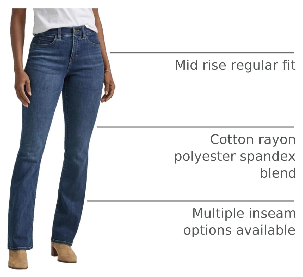 Lee Women's Ultra Lux Comfort with Flex Motion Bootcut Jean Star Rise 16 Short