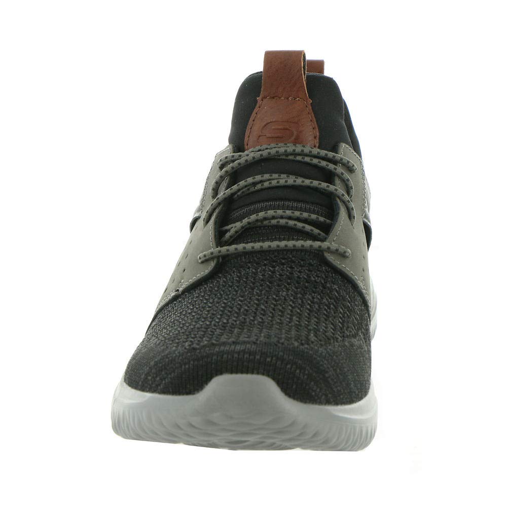 Skechers Men's Delson 3.0, Black/Grey, 13
