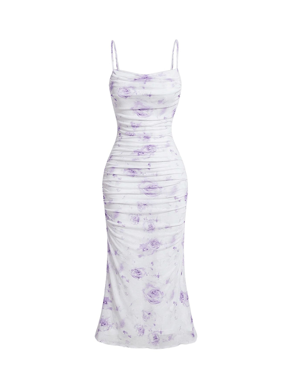GORGLITTER Women's Floral Spring Summer Wedding Guest Dress Bridal Shower Cocktail Tea Party Beach Midi Sun Dress 2026 Purple Small