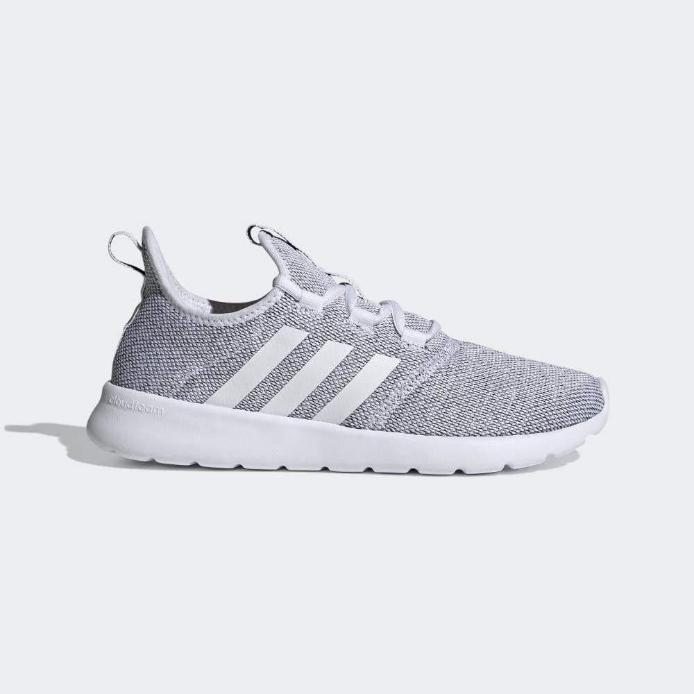 adidas Women's Cloudfoam Pure 2.0 Running Shoe, White/White/Black, 6.5