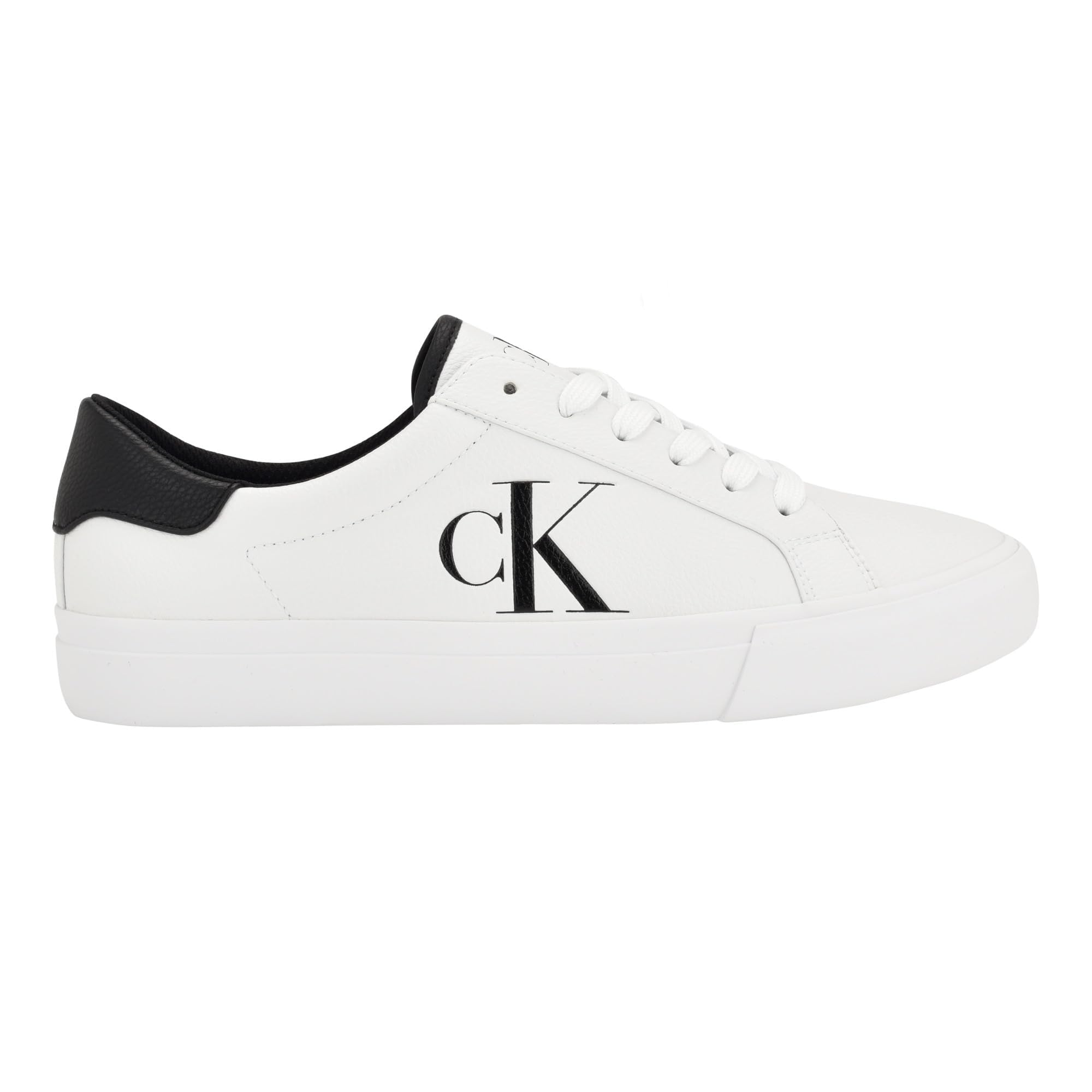Calvin Klein Men's Rex Sneaker, White/Navy, 9