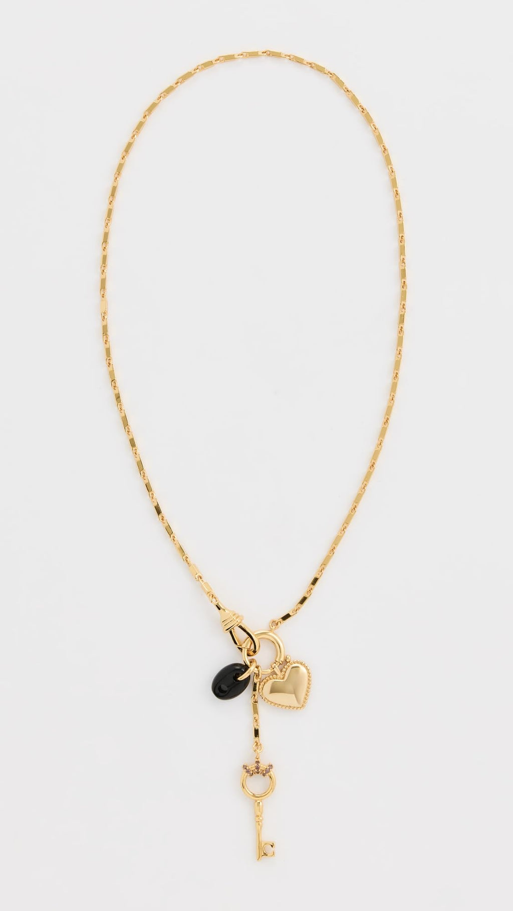 Madewell Women's Bar Watch Chain Charm Necklace, Antique Gold, One Size
