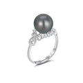 Tahitian Black Pearl Rings Jewelry For Women Fashion Christmas Gifts Wife Mom Girlfriend, Anniversary Birthday Fine Jewelry Gifts for Her NO33247