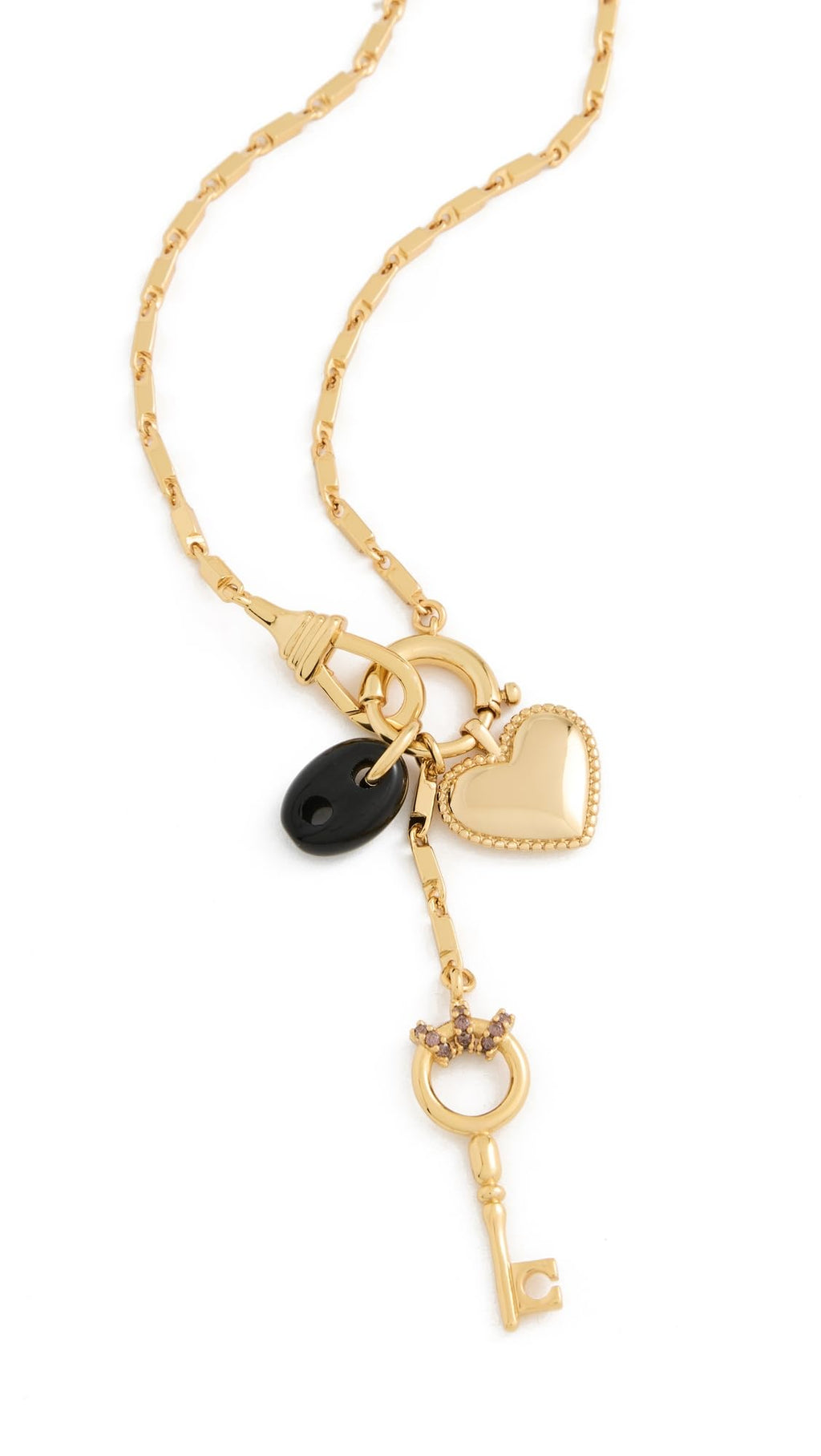 Madewell Women's Bar Watch Chain Charm Necklace, Antique Gold, One Size