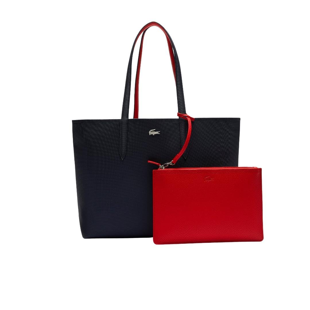 Lacoste Women's Anna Large Reversible Tote Bag, Violet/Red, One Size