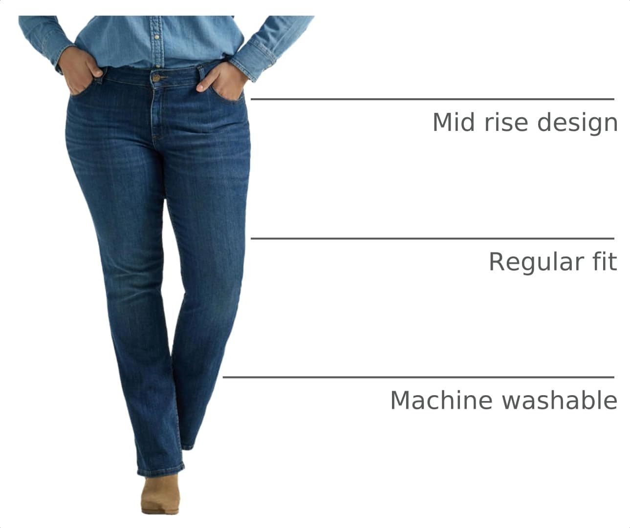 Lee Women's Legendary Mid Rise Bootcut Jean Compass 12 Long