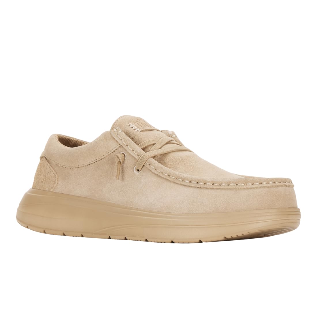 HEYDUDE Wally COMF Suede Tan Size 11, Men’s Shoes, Men's Slip-on Loafers, Comfortable & Light-Weight