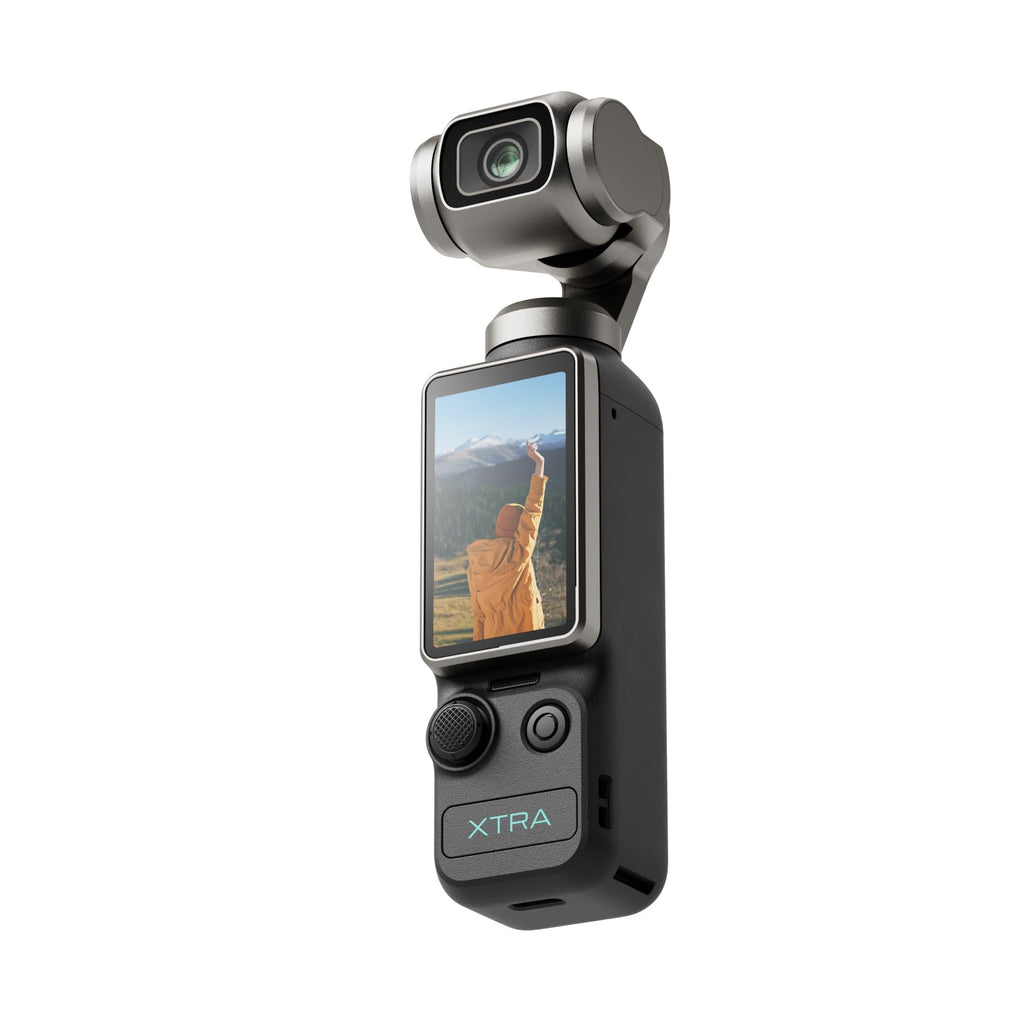 Xtra Muse, Vlogging Camera with 1'' CMOS & 4K/120fps Videos, Pocket Camera with 3-Axis Gimbal Stabilizer, Fast Focusing, Face/Object Tracking, Digital Video Camera for Photography, Digital Camera