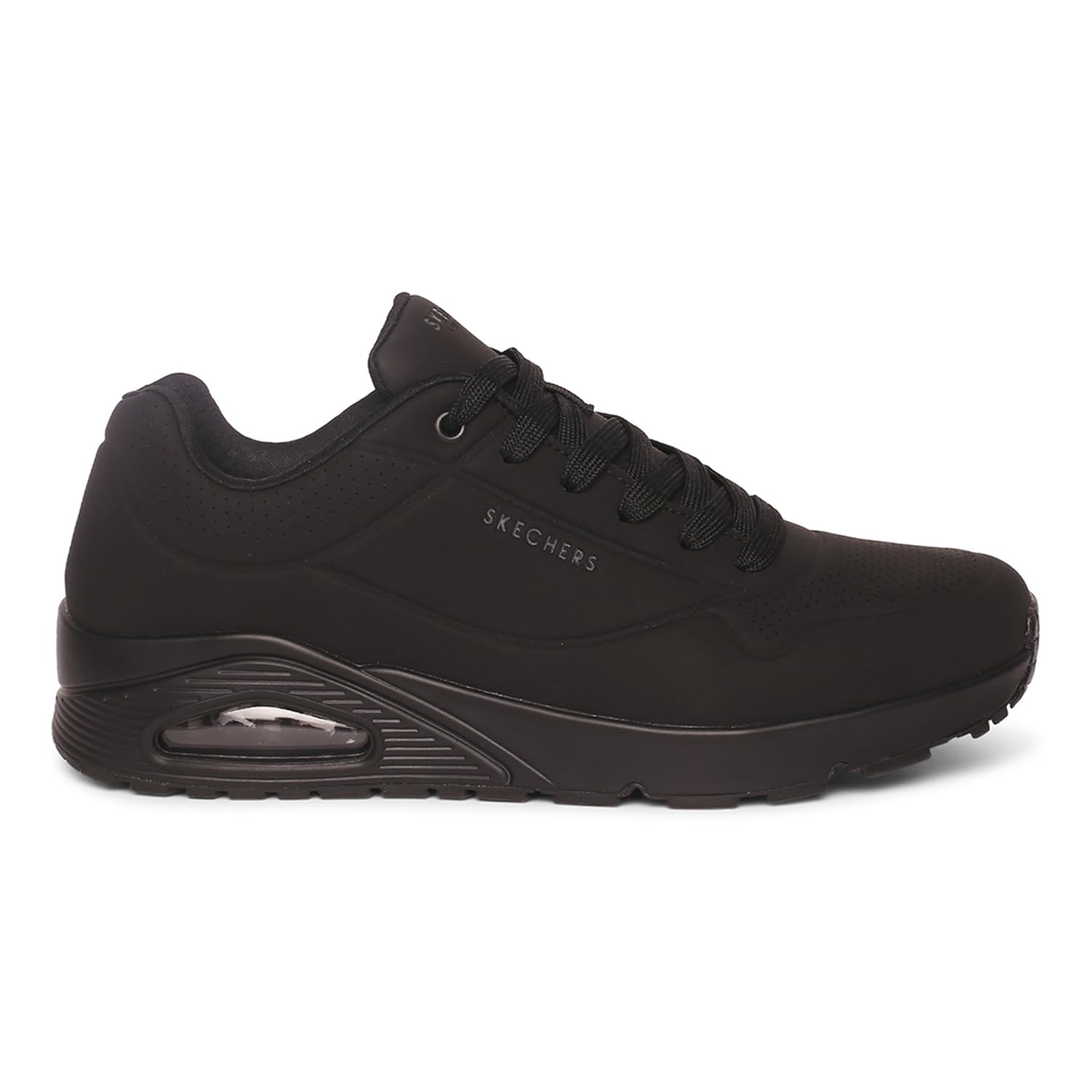 Skechers Men's Uno-Stand on Air Oxford, Black/Black, 11