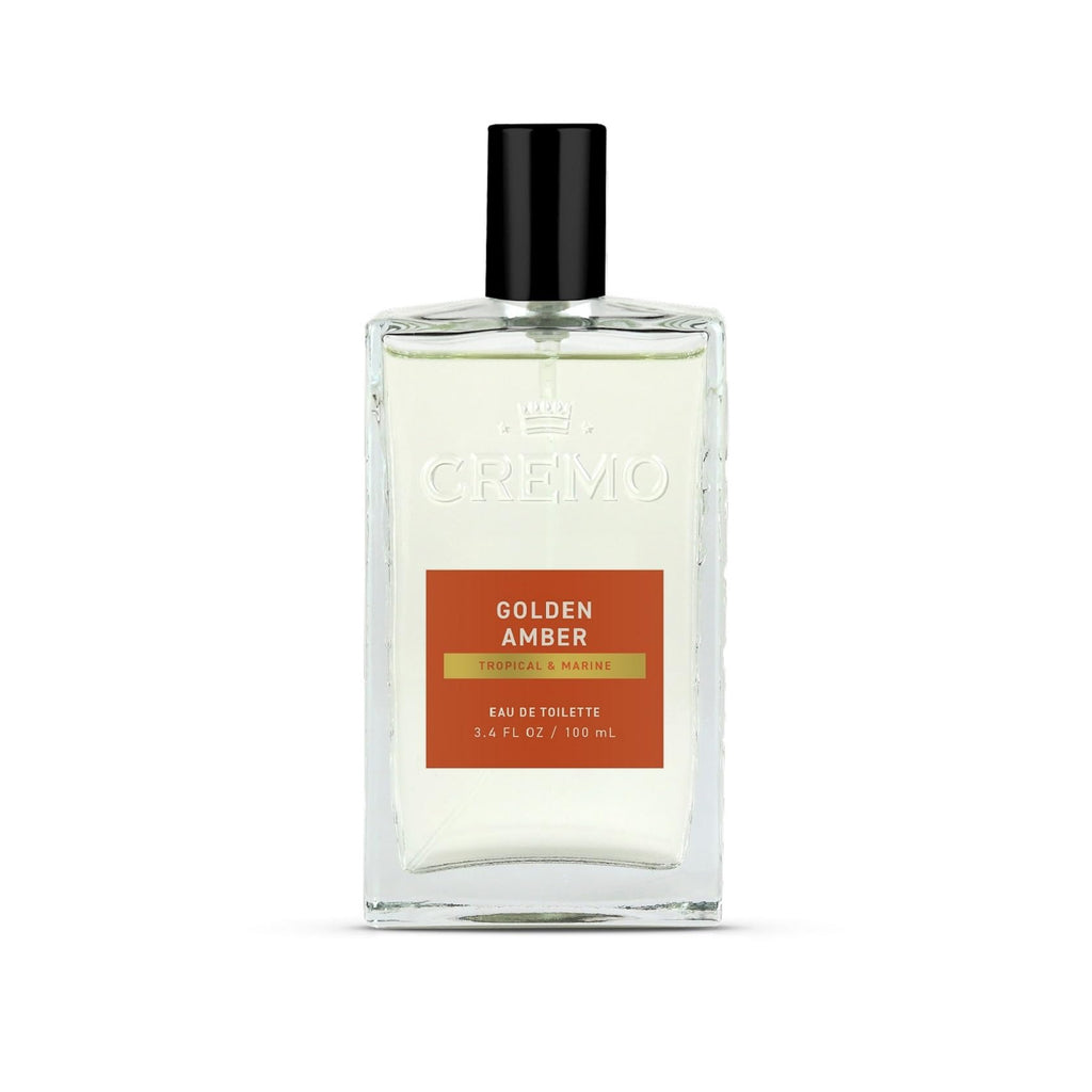Cremo Cologne For Men - Golden Amber Mens Cologne Spray, A Combination of Red Currant, Pineapple, Ambergris and Moss, Multi-Layered Signature Men's Fragrances, 3.4 Fl Oz