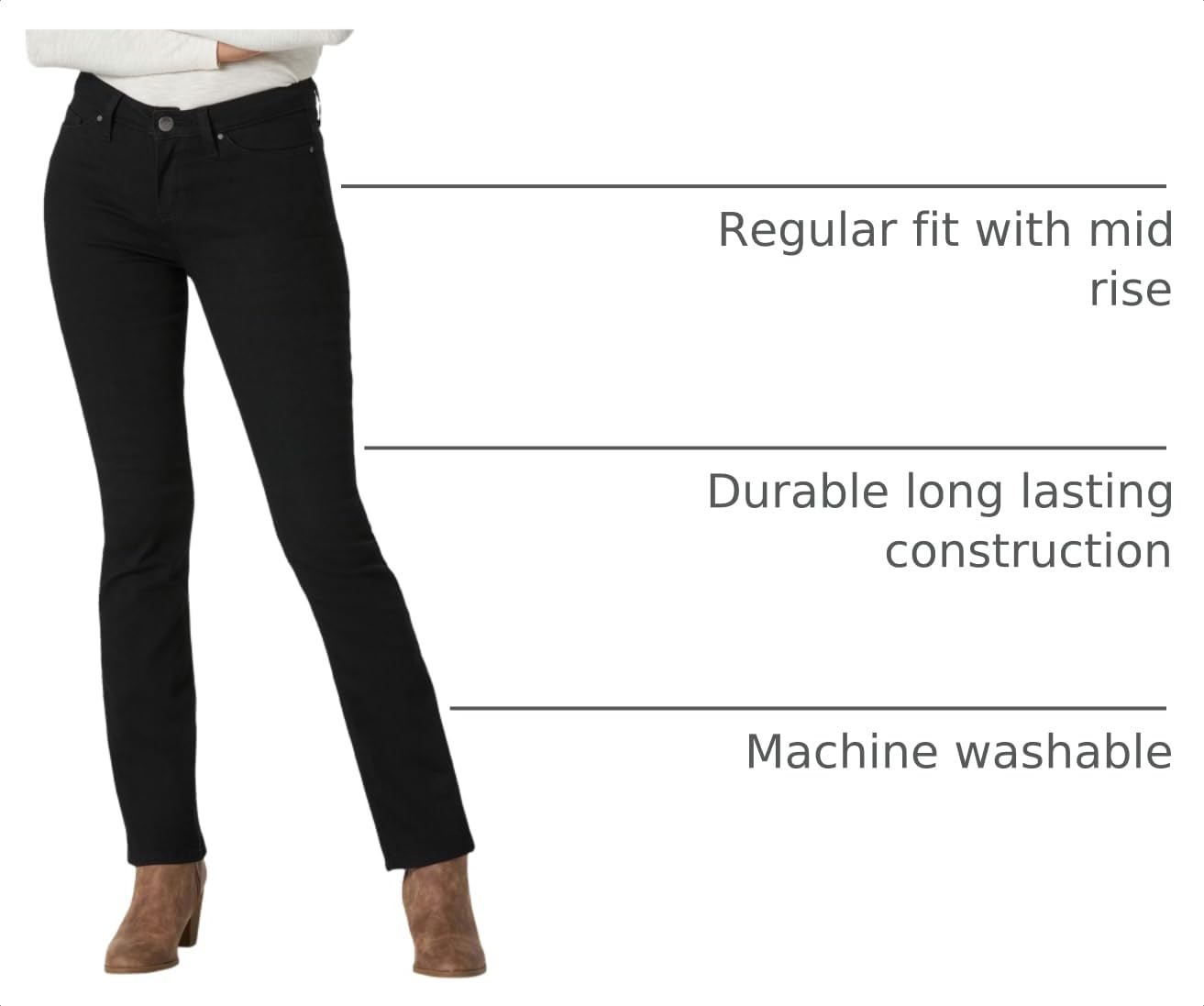 Lee Women's Legendary Mid Rise Bootcut Jean Black 2