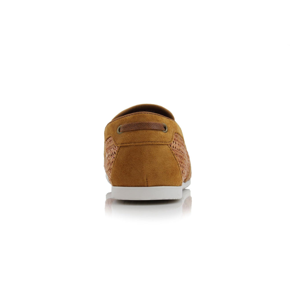 Ferro Aldo Men's Jiro Woven Slip-On Loafers | Lightweight Casual Espadrille Style Sneaker | MFA19676 | in Tatami Brown, Size 9