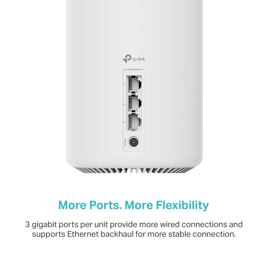 TP-Link Deco XE75 AXE5400 Tri-Band WiFi 6E Mesh System - Wi-Fi up to 7200 Sq.Ft, Engadget Rated Best Mesh for Most People, Replaces WiFi Router and Extender, AI-Driven Mesh New 6GHz Band, 3-Pack