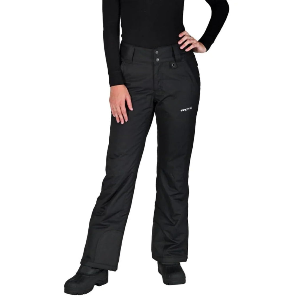 Arctix Women's Insulated Snow Pants, Black, Small Short